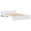 vidaXL Cama sem colch&atilde;o 140x190 cm madeira de pinho maci&ccedil;a branco