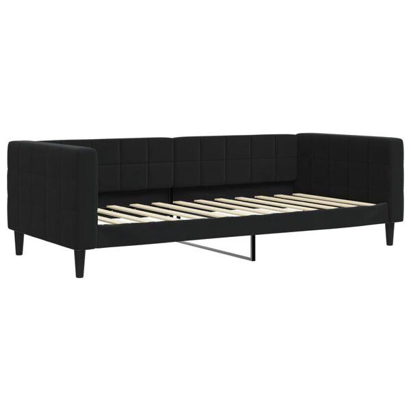 vidaXL Sof&aacute;-cama com gavet&atilde;o e gavetas 90x200 cm veludo preto