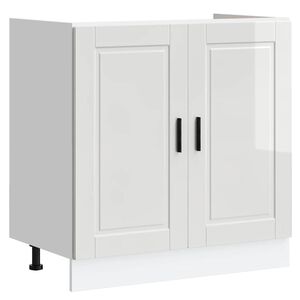 vidaXL Arm&aacute;rio base para lavat&oacute;rio "Porto" High Gloss Branco