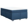 vidaXL Cama boxspring com colch&atilde;o 120x190 cm tecido azul