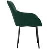 vidaXL Cadeiras de jantar 2 pcs veludo verde-escuro