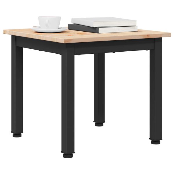 vidaXL Mesa de centro Natural 60 x 60 x 36 cm