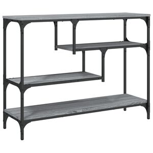 vidaXL Mesa consola 100x30x75 cm derivados de madeira cinzento sonoma