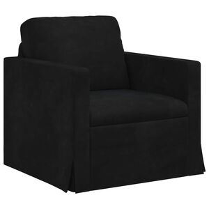 vidaXL Sof&aacute; Preto 78 x 78 x 80 cm Veludo