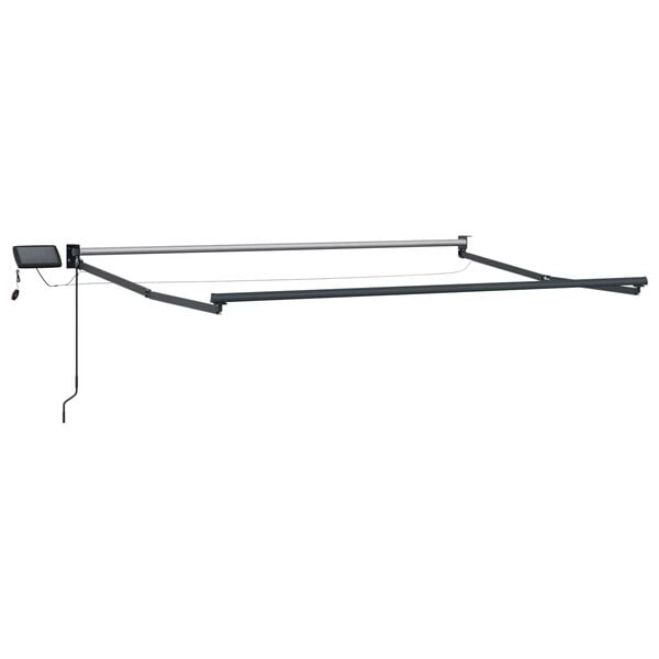vidaXL Toldo retr&aacute;til manual com LEDs Branco 3 x 2,5 m