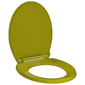 vidaXL Tampo de sanita oval com fecho suave verde