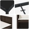 vidaXL Conjunto de Jantar para Jardim 5 pcs Castanho vime PE