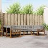 vidaXL Conjunto de Sof&aacute;s para Exterior 6 pcs Cinza Natural e Claro