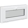vidaXL Janela de por&atilde;o RISOR 80 x 40 cm PVC e Vidro Antracite