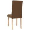 vidaXL Cadeiras de jantar 6 pcs tecido castanho