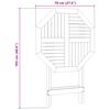 vidaXL Mesa de jardim dobr&aacute;vel &Oslash;70x75 cm madeira de ac&aacute;cia maci&ccedil;a