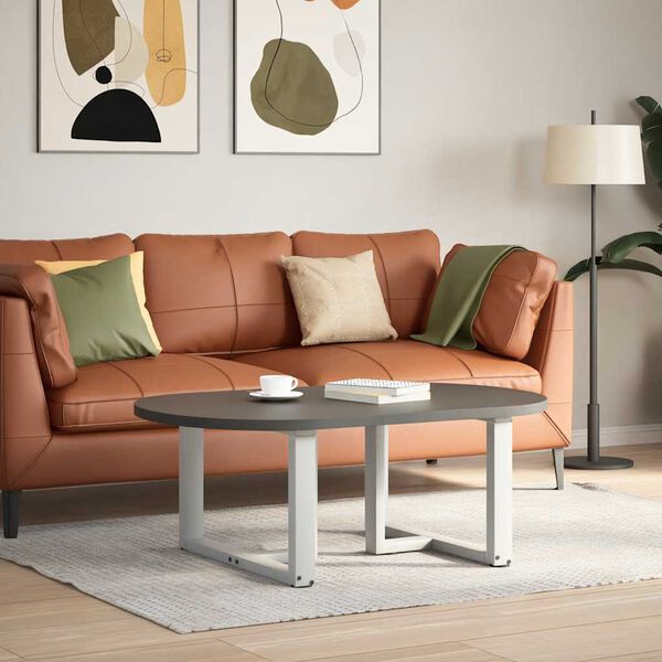 vidaXL P&eacute;s para mesa de centro em forma de T, 2 pe&ccedil;as, branco, 70x25x(42-43) cm, a&ccedil;o