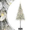 vidaXL &Aacute;rvore de Natal com 300 LEDs com suporte Branco 210 cm PE e A&ccedil;o