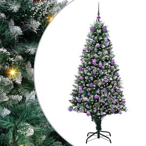 vidaXL &Aacute;rvore de Natal Artificial Verde 180 cm PVC, A&ccedil;o e Pl&aacute;stico