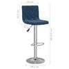 vidaXL Bancos de bar 2 pcs veludo azul