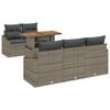 vidaXL Conjunto de Sof&aacute; de Jardim 6 unid. Cinzeto Rattan Sint&eacute;tico