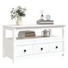 vidaXL Mesa de centro 102x49x55 cm pinho maci&ccedil;o branco