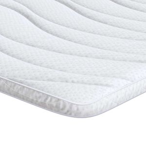 vidaXL Topper de Colch&atilde;o Branco 80 x 200 cm Tecido de Tric&ocirc;