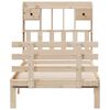 vidaXL Cama com estante sem colchão 100x200 cm pinho maciço