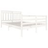 vidaXL Estrutura de cama 140x200 cm madeira maciça branco