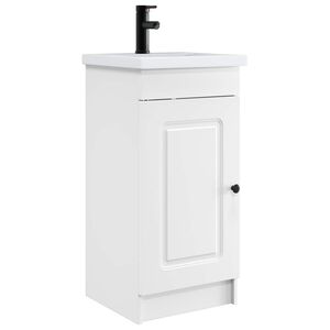 vidaXL Gabinete de banheiro com pia Branco 42 x 40 x 84,5 cm