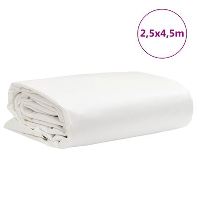 vidaXL Lona 2,5x4,5 m 650 g/m² branco