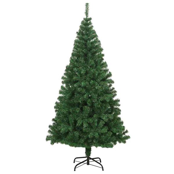 vidaXL &Aacute;rvore de Natal Artificial Verde 180 cm PVC, A&ccedil;o e Pl&aacute;stico