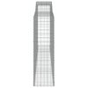 vidaXL Cestos gabião arqueados 5pcs 400x50x160/180cm ferro galvanizado