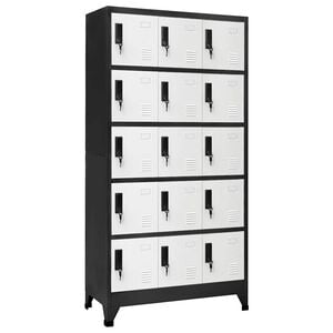 vidaXL Cacifo 90x40x180 cm a&ccedil;o antracite e branco