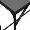 vidaXL Mesa consola com tampo em vidro preto 98x35x81 cm a&ccedil;o