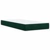 vidaXL Cama com molas/colch&atilde;o 80x200 cm veludo verde-escuro