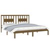 vidaXL Estrutura de cama 200x200 cm pinho maci&ccedil;o castanho mel