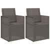 vidaXL Cadeiras de Jantar para Jardim 2 pcs Cinzento-claro PP