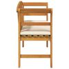 vidaXL Banco de Rosa com almofada Natural 114 x 46 x 82,5 cm