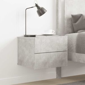 vidaXL Mesa de cabeceira 40x30x30 cm derivados madeira cinza cimento