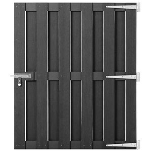 vidaXL Port&atilde;o de jardim 100x112 cm WPC cinzento