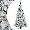 vidaXL &Aacute;rvore de Natal Articulada Artificial Branco 210 cm PE e PVC