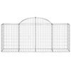 vidaXL Cestos gabi&atilde;o arqueados 50pcs 200x50x80/100cm ferro galvanizado