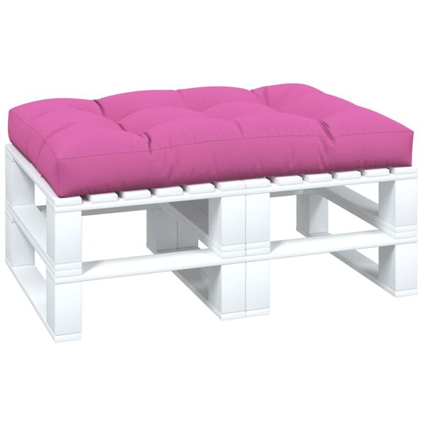vidaXL Almofad&atilde;o para sof&aacute; de paletes 120x80x12 cm tecido rosa