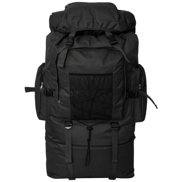 vidaXL Mochila estilo exército XXL 100 L preto