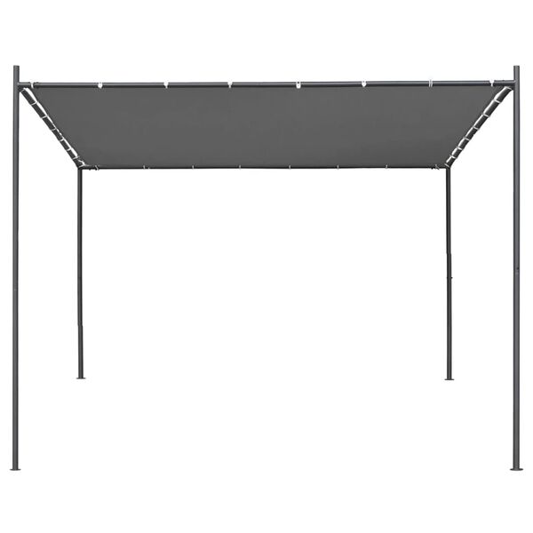 vidaXL Gazebo com telhado inclinado 300x300x257 cm 180 g/m&sup2; antracite