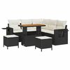 vidaXL Conjunto de Sof&aacute; de Jardim 8 unid. Preto vime PE