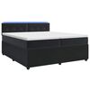 vidaXL Cama box spring com colch&atilde;o Preto 200 x 200 cm Veludo