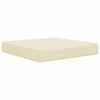 vidaXL Almofada para Sof&aacute; Externo Creme 60 x 60 x 8 cm Poli&eacute;ster