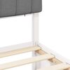 vidaXL Estrutura de Cama com Cabeceira Estofada Cinzento-claro