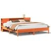 vidaXL Cama com estante sem colch&atilde;o 200x200 cm pinho maci&ccedil;o