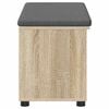 vidaXL Banco de Hall com almofada Carvalho Sonoma 80 x 38 x 46 cm