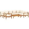 vidaXL 6 pcs conjunto de sof&aacute;s de jardim com almofad&otilde;es ac&aacute;cia maci&ccedil;a