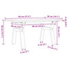 vidaXL Mesa de centro estrutura em Y 80x50x40 cm pinho e a&ccedil;o