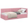 vidaXL Estrutura de Cama de Canto Rosa 90 cm x 190 cm Veludo